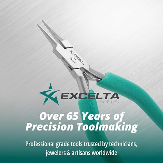 Excelta Precision Stainless Steel Needle Nose Pliers, 4.75 Inch