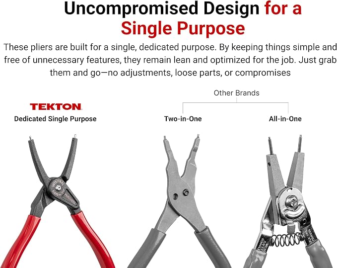 TEKTON 7 Inch Retaining Ring Pliers Set, 4-Piece | PRR90005