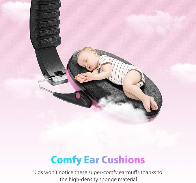 Dr.meter Noise Cancelling Headphones for Kids: SNR27.4 Kids Ear Protection Earmuffs with Adjustable Headband, Ear Muffs for Noise Reduction in Monster Jam, Concert, Firework, Mowing, Autism Sensory