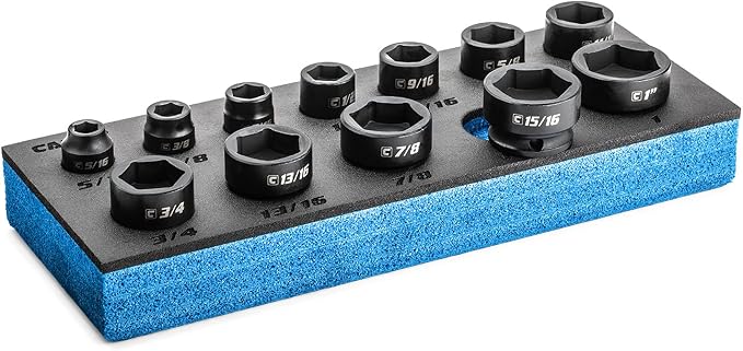 Capri Tools Stubby Impact Socket Set (3/8" Drive/SAE Set)