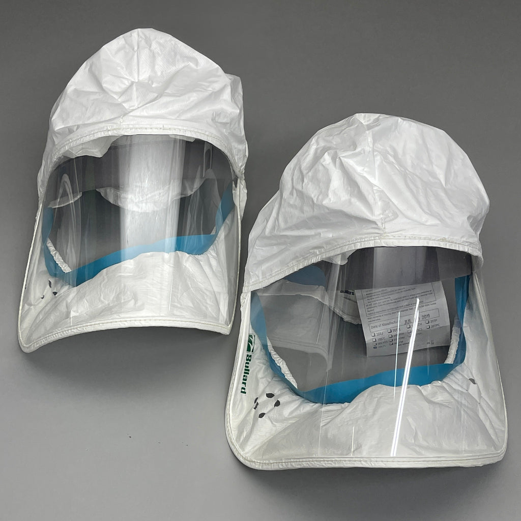 BULLARD (2 PACK) Respirator Hood FacePiece Large 20LFL (for CC20 or PA20/PA30) 8/2011 (New / Old Stock)