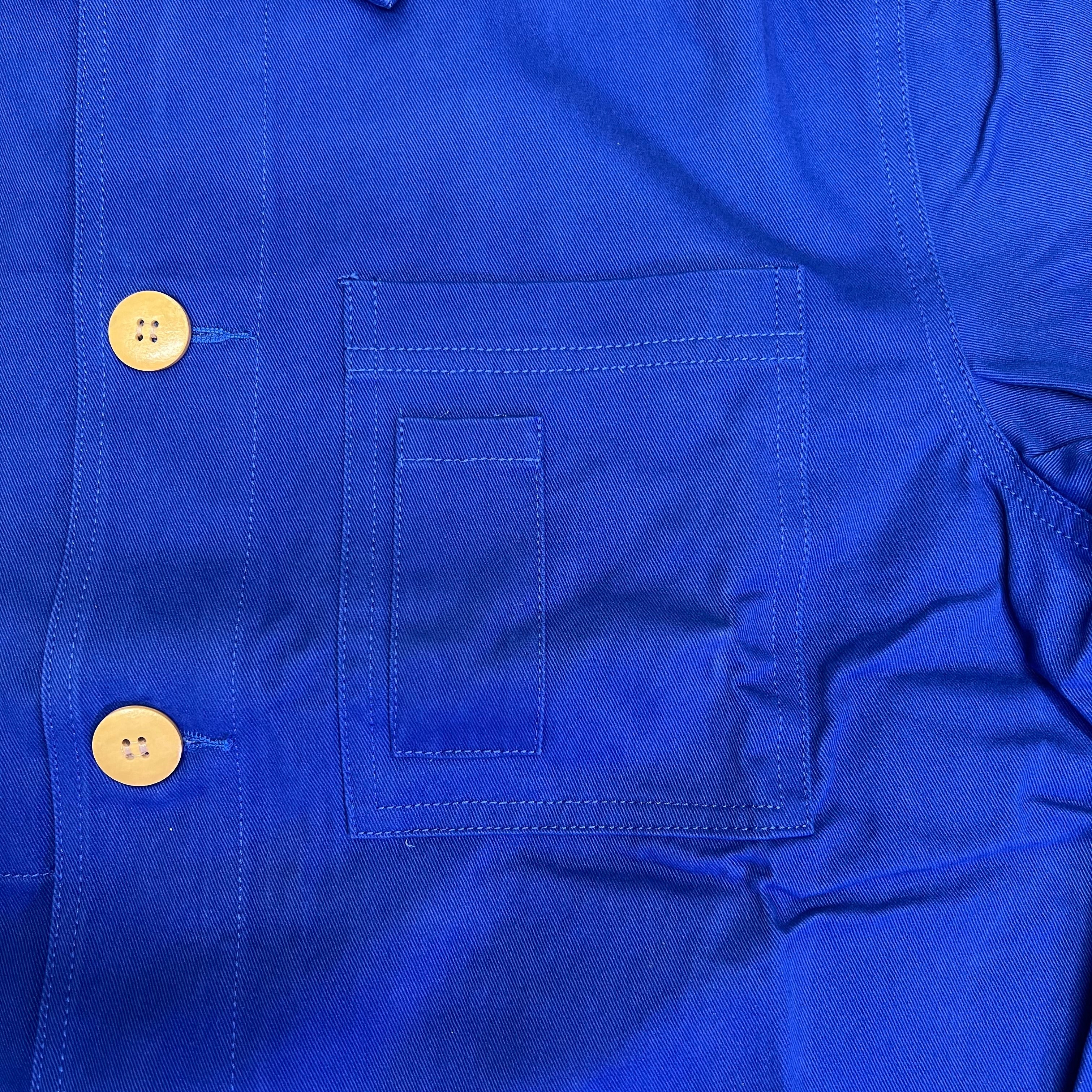 CPG CODEGRAPHY WORLDWIDE 4 Pocket Button Up Shore Coat Men's Sz L Blue