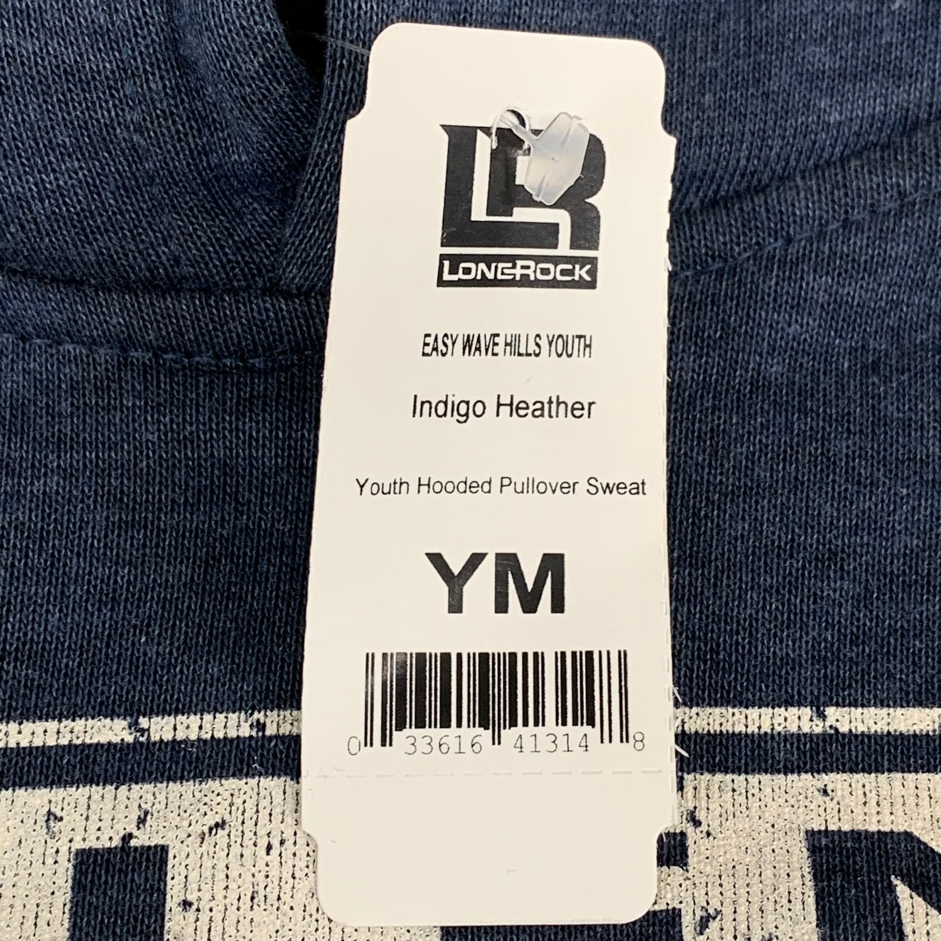 LONEROCK Helen Georgia Pull Over Hoodie Youth Medium Indigo Heather