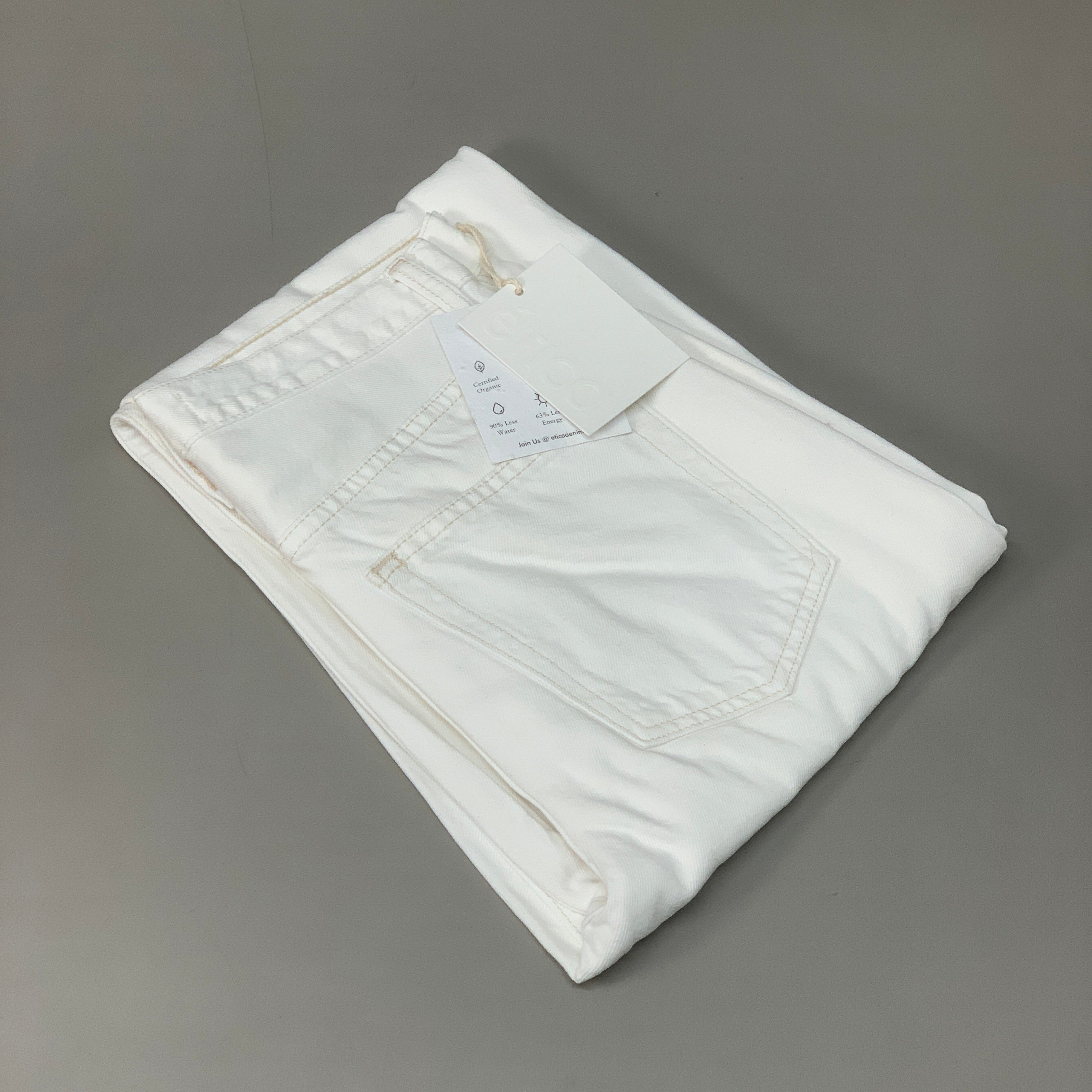 ETICA Tyler High Waist Straight Leg Ankle jeans Vintage White Size 27 EW180114A