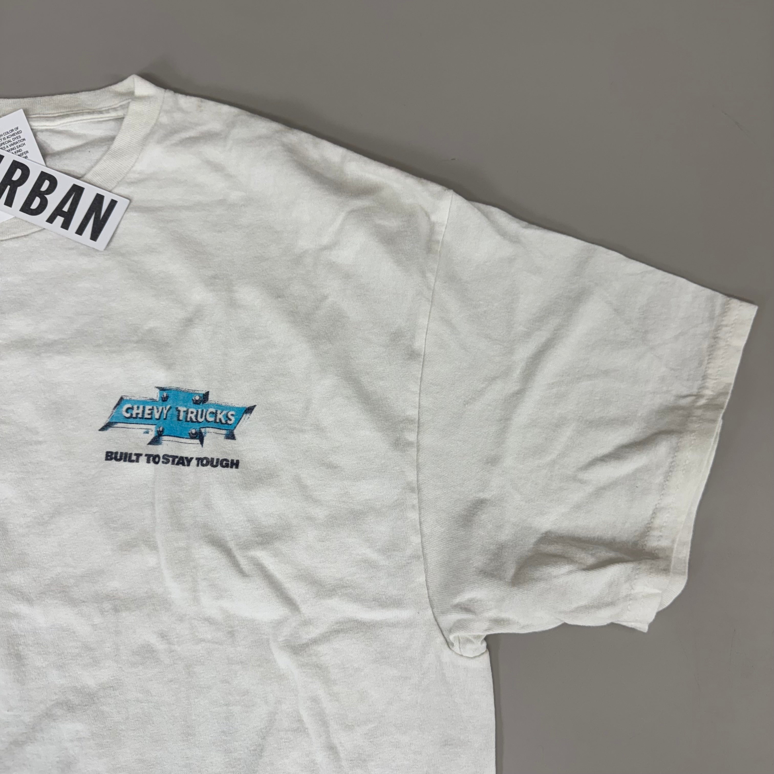 URBAN Men's Chevy Truck Graphic T-Shirt Sz L White 91022855