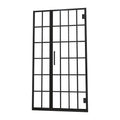 Frameless Pivot Shower Door With Pattern Glass, Open Entry Design