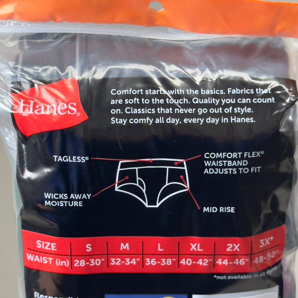 HANES (6 PACK!) Men's Cool Comfort Briefs Sz XL 40-42" Blue/Purple/Green 782WB6