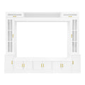 Wall Unit Entertainment Center With Bookshelves For TVs Up To 80"