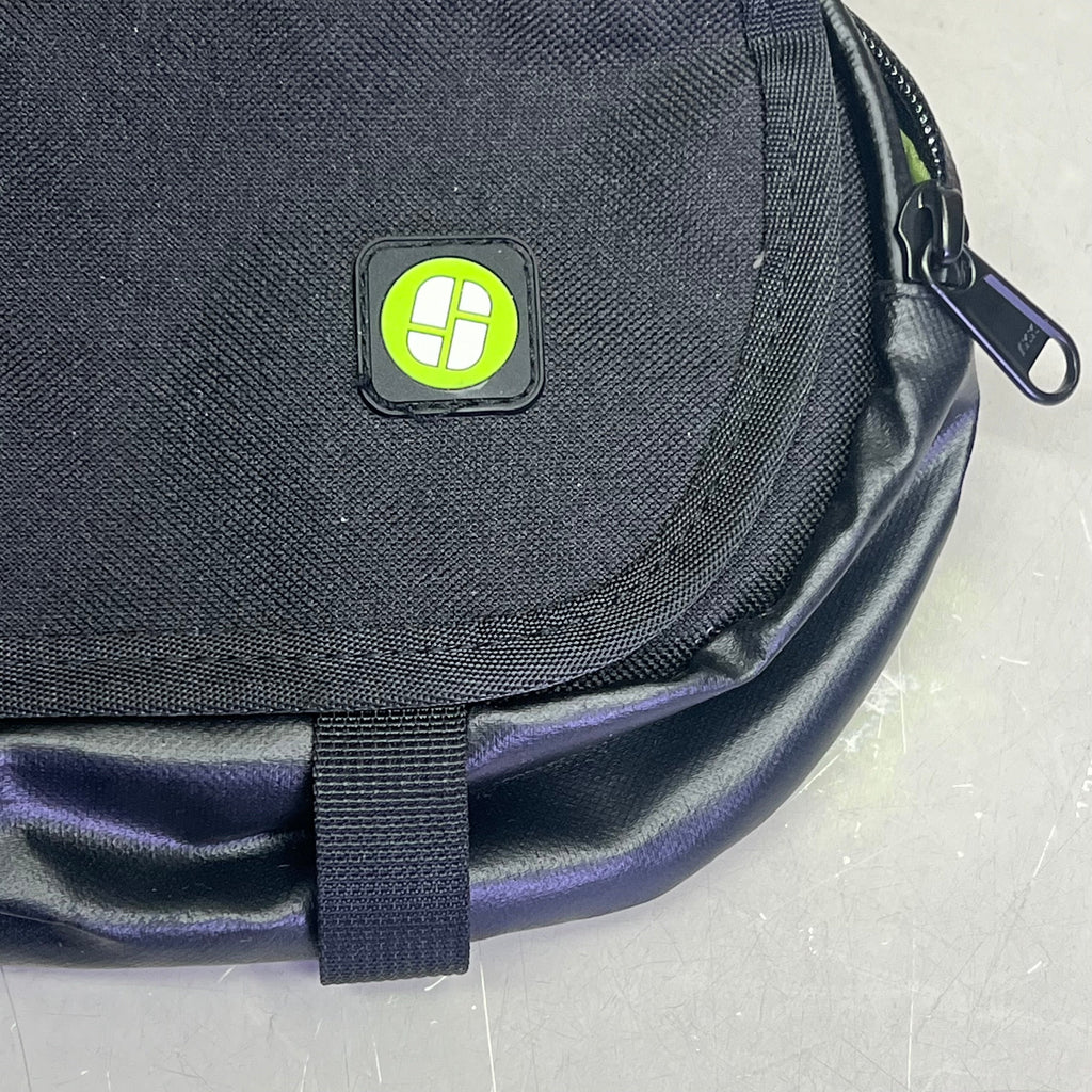 STASH LOGIX Durango Combo Lock Smell Proof Fanny Pack  9" Bag 50" Sling Black