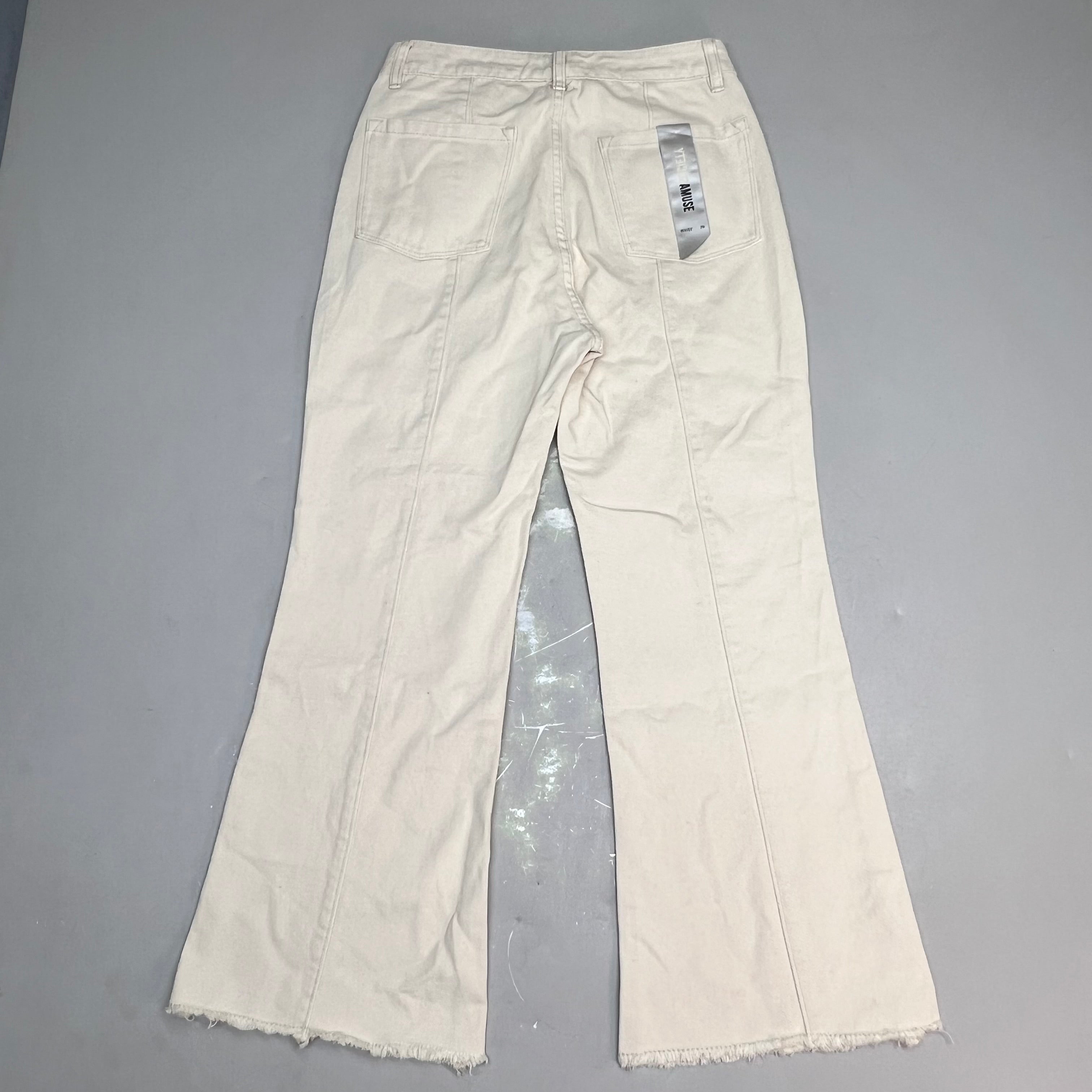 AMUSE SOCIETY Flying High Jeans Flared Leg Women's Sz 26 Banana A301FLY