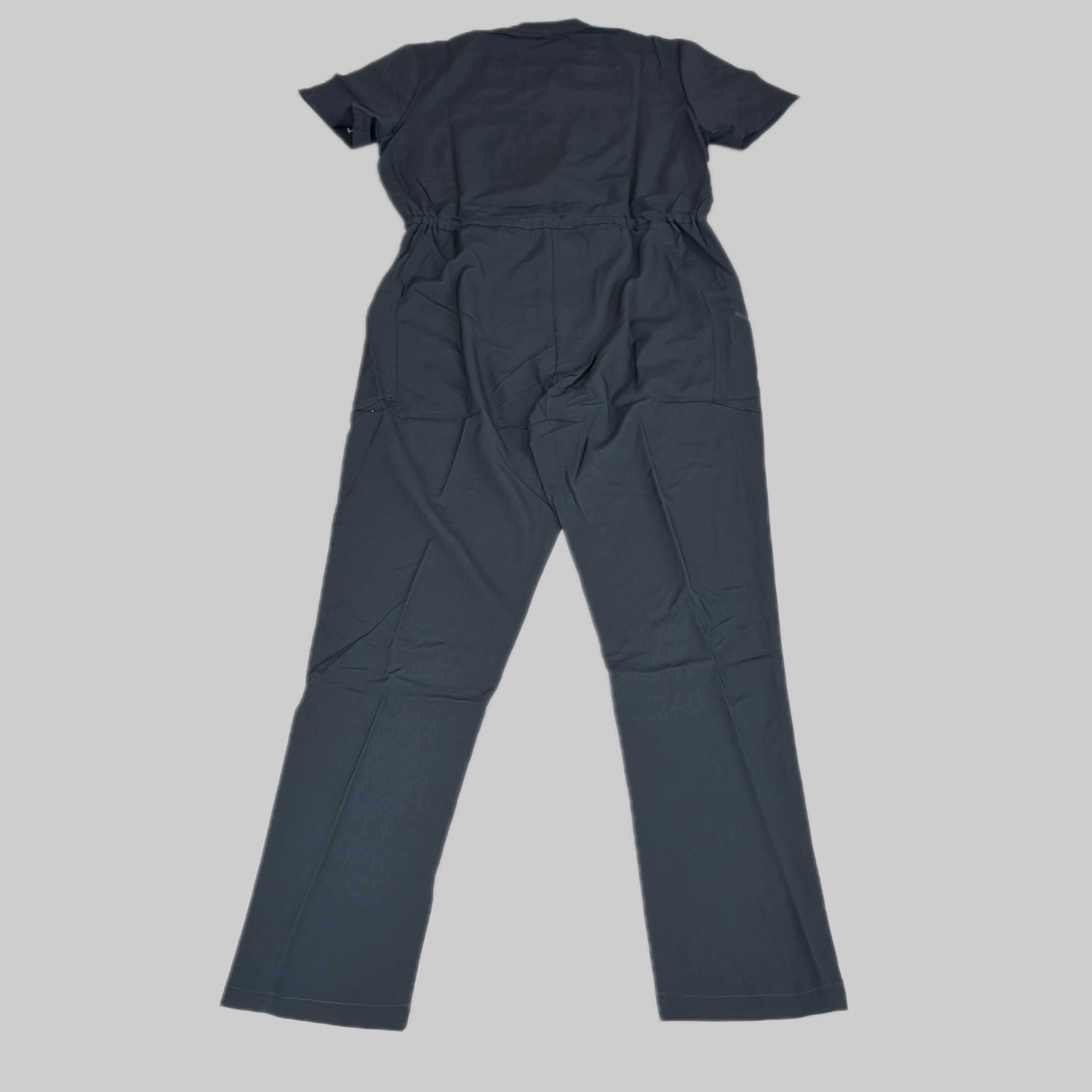 GREEN TOWN 4 Flex Scrubs Jumpsuit Cinch In Waist Women's Sz XL Pewter GFX-023AST