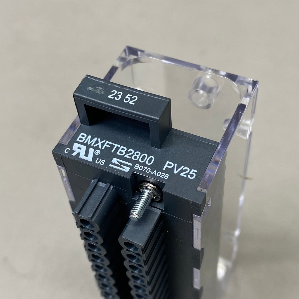 SCHNEIDER ELECTRIC Caged Terminal Strip 4"x2"x2" Black BMXFTB2800