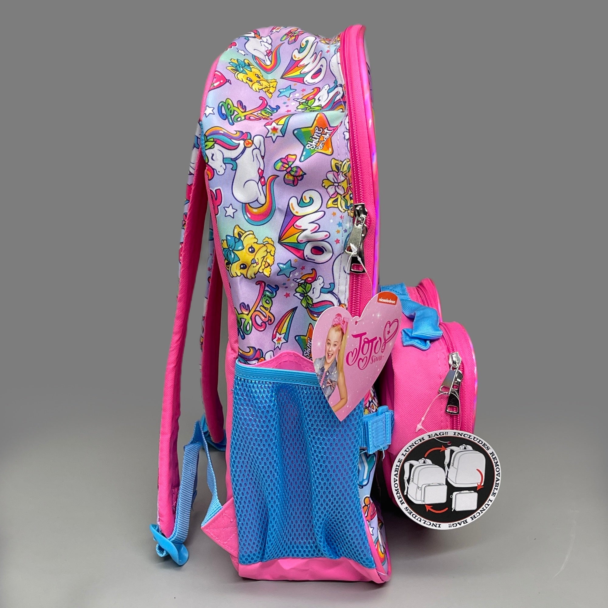 ACCESSORY INNOVATIONS JOJO Siwa 10-PK Nickelodeon “Be You” Backpack & Lunch Bag Pink