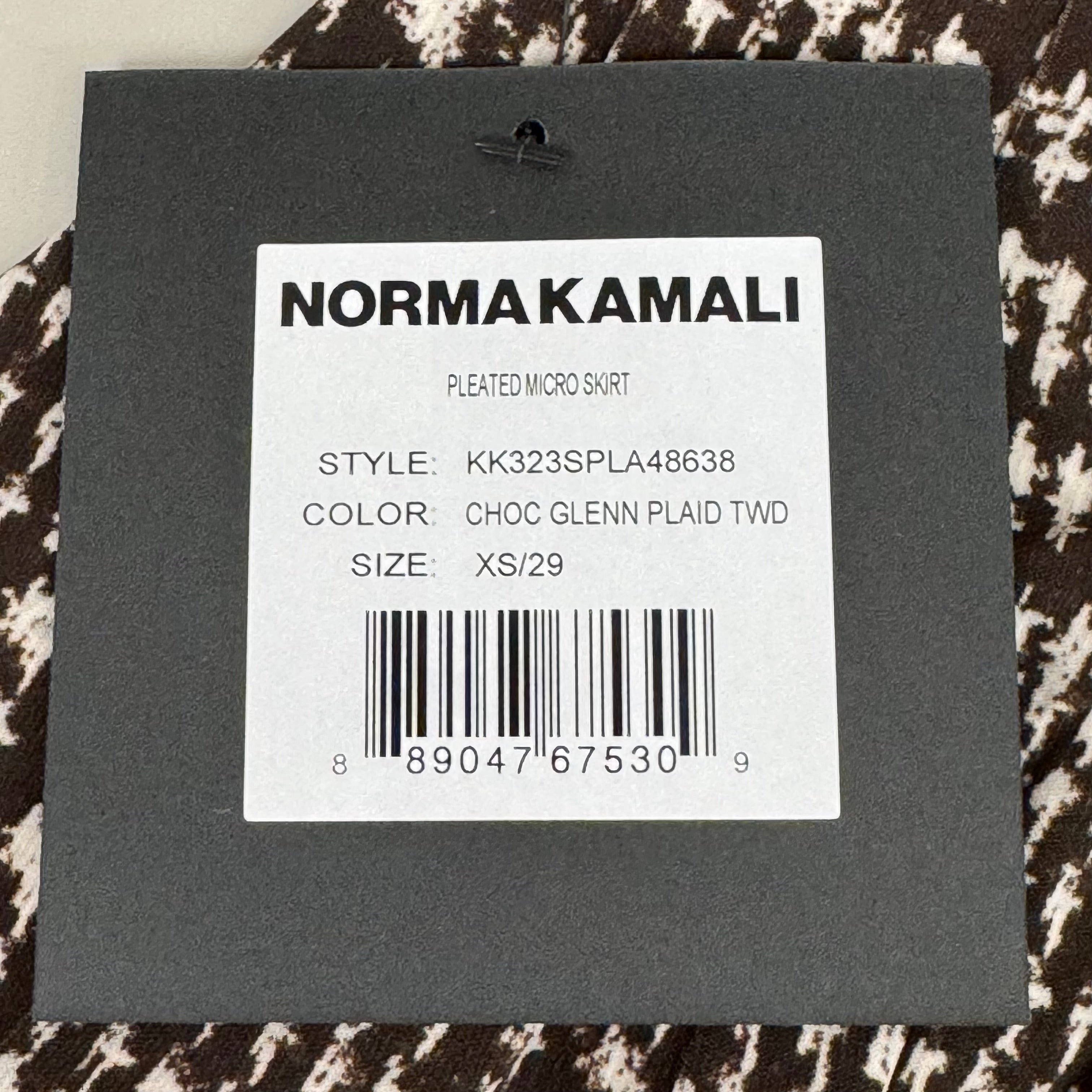 NORMA KAMALI Silky Jersey Pleated Micro Skirt Unlined Women's Sz S/32 Chocolate