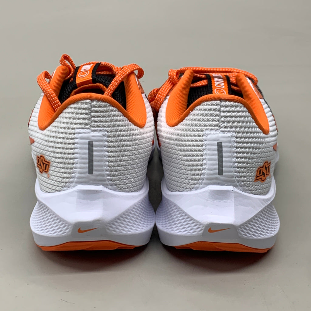 NIKE Zoom Pegasus 40 OK STATE White Shoes, Brilliant Orange & Black 10 W 8.5 M DZ5973-100