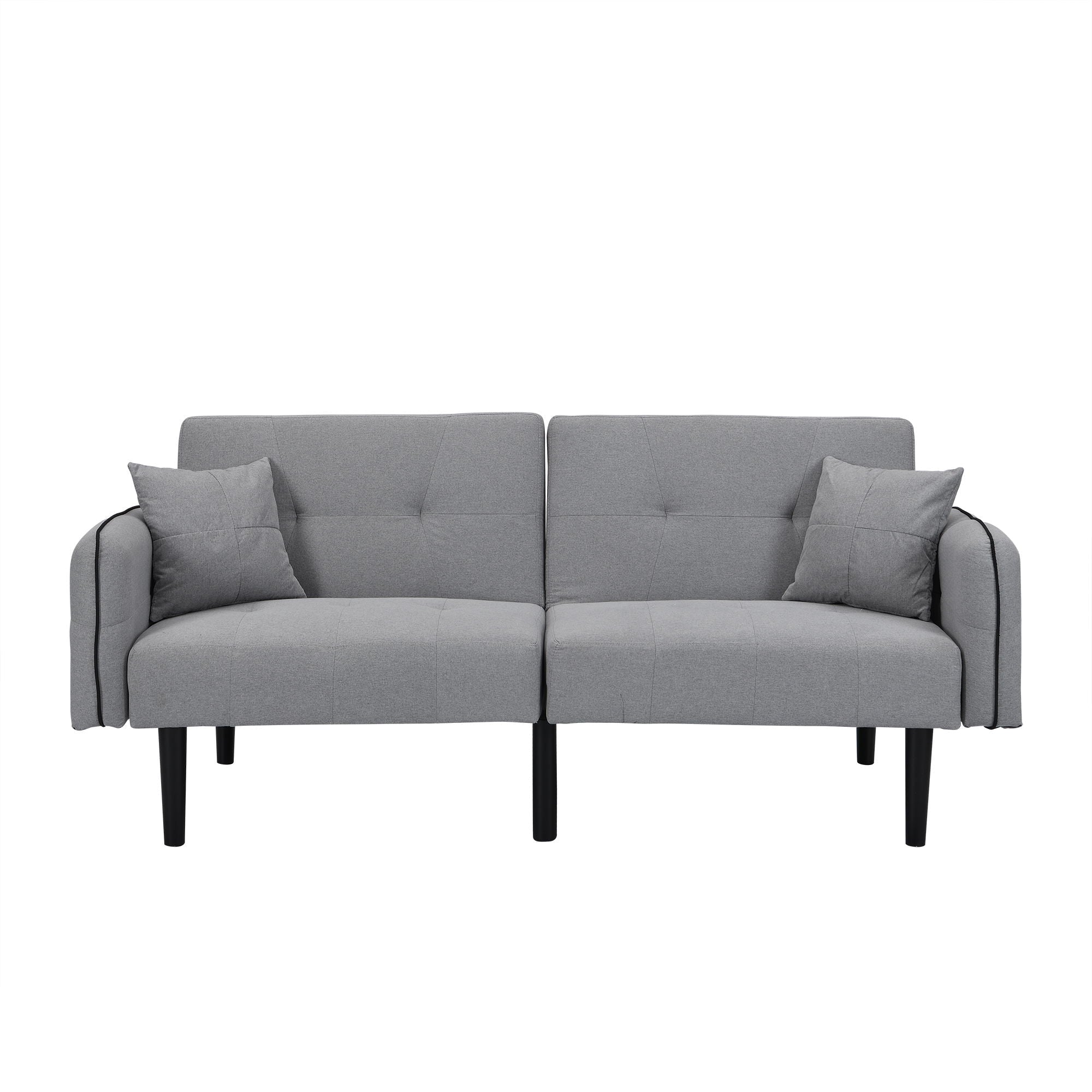 Modern Folding Ottoman Sofa Bed With Stereo System - Gray