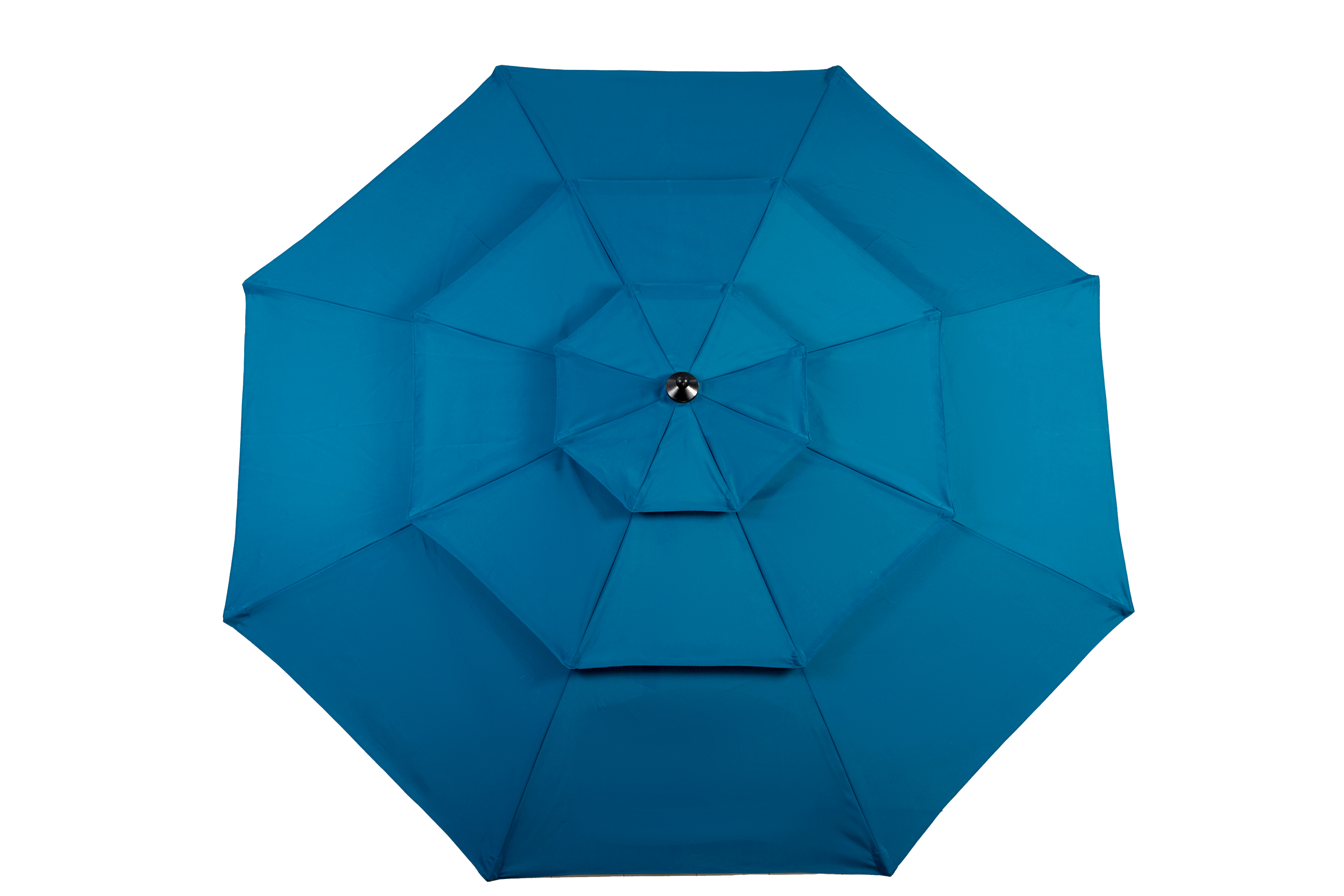 Aluminium 10ft 3 Tier Auto-tilt Outdoor Patio Umbrella - Dark Blue