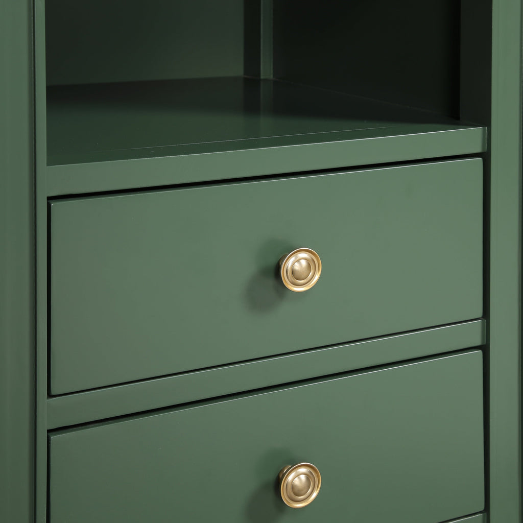 Winston 2-Drawer Storage Nightstand in Vintage Green