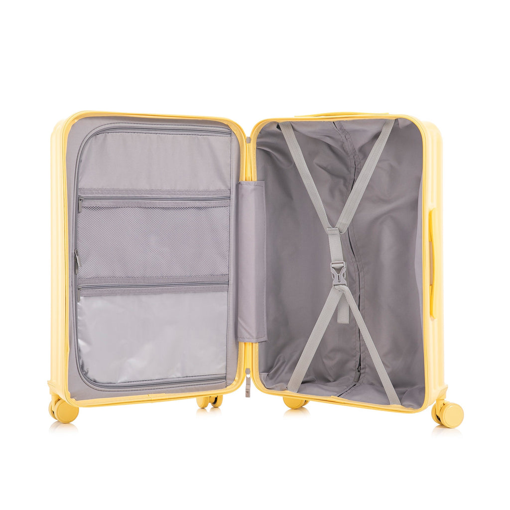 20/24/28 ABS Spinner Wheel Luggage Set with USB Port & Cup Holder