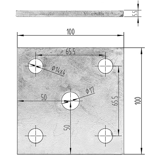 Hot-dip Galvanized Zinc Square U Bolt Kit for Boat Trailer Axle Leaf Springs, for 2x2 Axle - 4 3/4" Long,2 inch Wide Square U-Bolts with Nuts and Frame Plate for Trailer Automobiles Trailer.