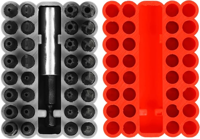 ARES 31009-33-Piece S2 Steel Security Bit Set with Magnetic Extension Bit Holder - Tamper Resistant SAE Hex, Metric Hex, Torq, Spanner, Triwing, and Torx Bits – S2 Steel Offers Maximum Durability