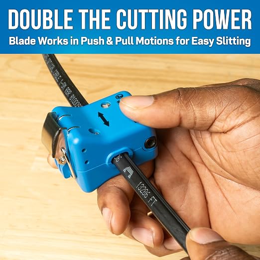 Jonard Tools WTS-1 Flat Drop Toner Wire Slitter- FTTx Cable Preparation Tool, Push-Pull Blade Operation, Copper Wire Separation