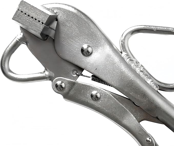 Vice Grips Locking Pliers, Heavy Duty Sheet Metal Duck Bill Plier Tools, High Carbon Steel Metal Bending Welding Pliers Clamps with Large Pull Tabs Adjustable Pressure