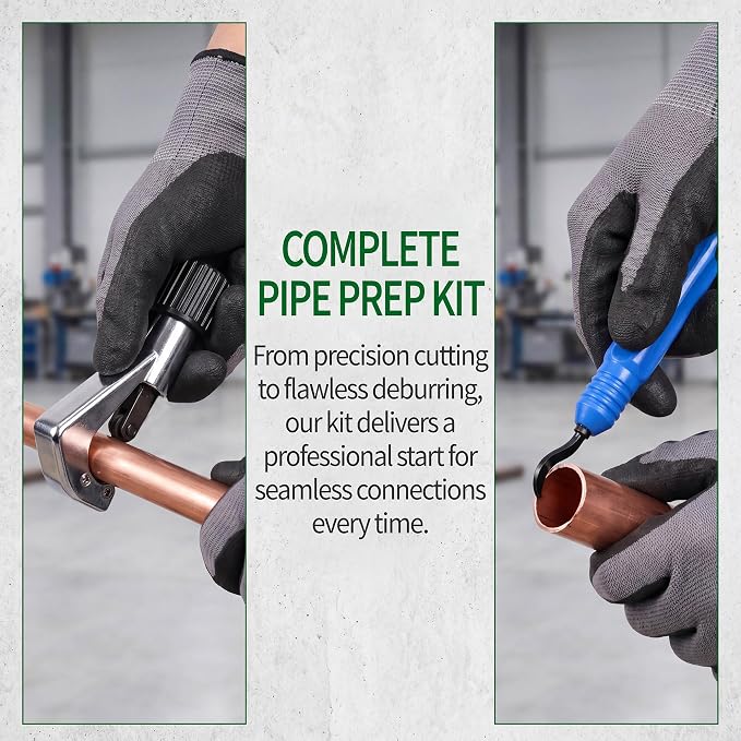 Hydraulic Tube Expander Tool Kit, Compact HVAC Swaging Tool for Copper Pipe 3/8" to 1-1/8" OD with Tube Cutter and Deburring Tool, Professional Air Conditioning Pipe Expansion Kit