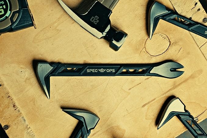 Spec Ops Tools Nail Puller Cats Paw Pry Bar, High-Carbon Steel, for Woodworking & Remodeling, 8, 10 & 11 Inch Combo Pack