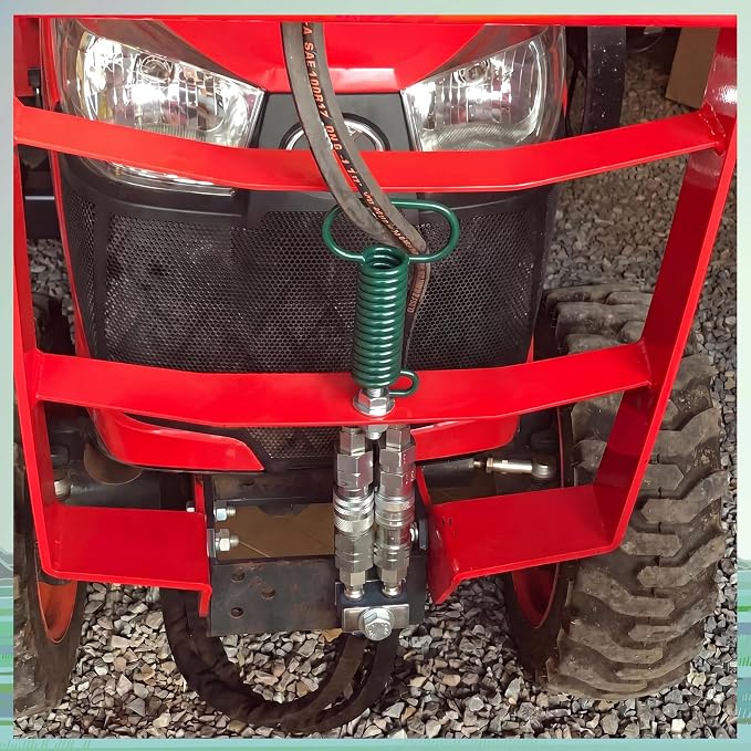 2 Pcs Hydraulic Hose Hanger Spring Clamp for Tractor, Green