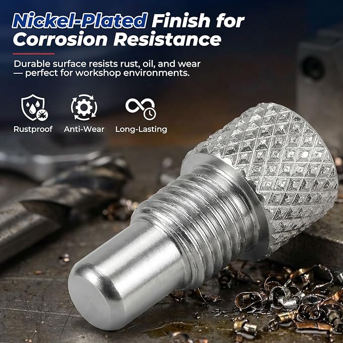25 Piece Pin Spanner Wrench Set,42CRMO Heat-Treated,Nickel-Plated Finish,Adjustable Spanner Wrench for Bearings,Pulleys & Lock Nuts,Metric & Imperial Precision Pin Wrench,160mm Arms,180° Rotation