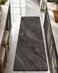Color&Geometry Marble Kitchen Mats for Floor 24x59, Non Slip Wide Kitchen Runner Rug, Easy Clean, Oil & Water Resistant, Anti Fatigue Foam Standing Mat for Sink, Laundry, Office, Black