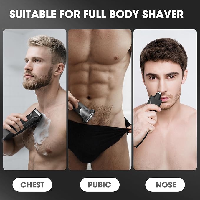 Manscape Body and Ball Trimmer for Men, Bald Head & Body Shaver, Mens Grooming Kits Pubic Groin Hair Trimmer, Body Groomer Electric Razors for Smooth Shaving, IPX7 Waterproof
