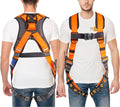 Full Body Harness with 5 Point Adjustment, Dorsal D-ring, Grommet Legs, Two Side D Rings, and Fall Indicators