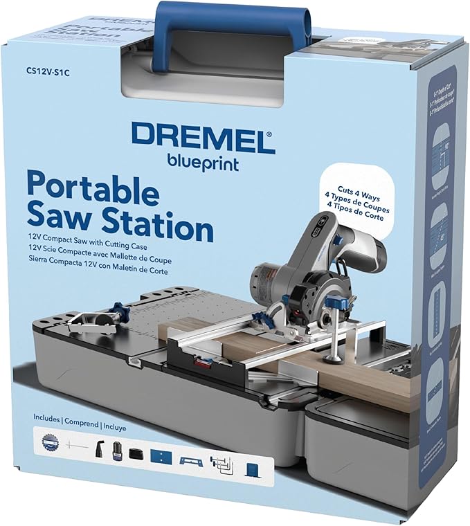 Dremel Blueprint Portable Saw Station with 12V Brushless Compact Circular Saw and Multi-Purpose Cutting Case (CS12V-S1C)