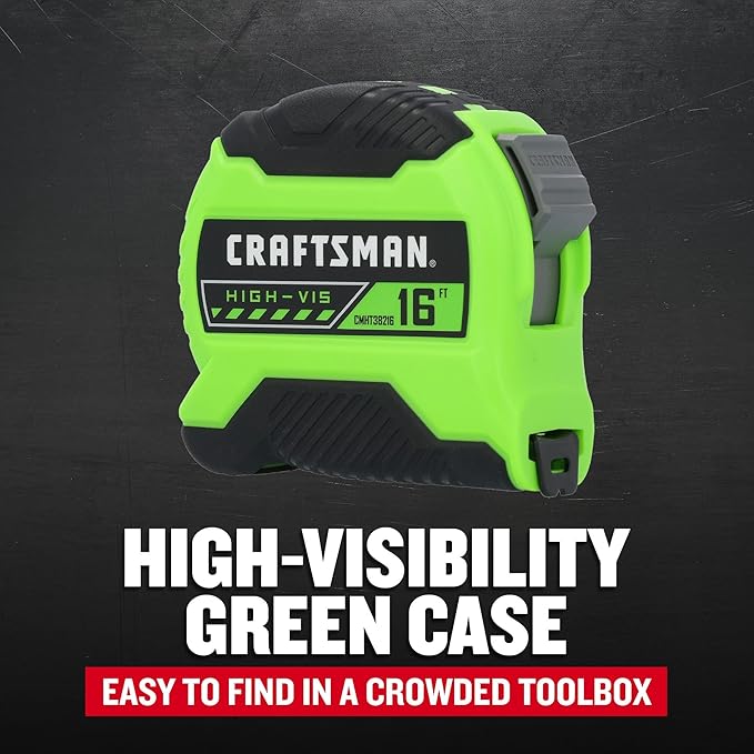CRAFTSMAN High-Visibility Tape Measure 16 FT (CMHT38216S)