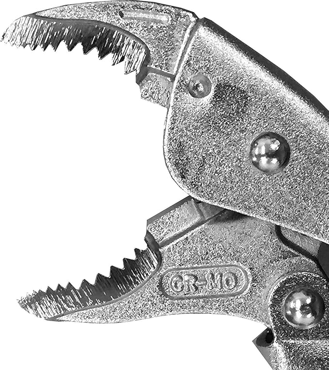 ENGINEER 7.5" Screw Removal Locking Pliers PZ-65. Secure Hold, Quick Release. Grip & Remove Stripped Screws.