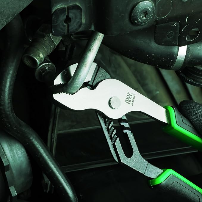 SK 10-Inch Groove Joint Pliers, Water Pump Pliers, Premium CR-V Steel Construction, V-Jaw with Comfortable Grips