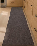 Color&Geometry Kitchen Rugs and Mats Non Slip Washable, Absorbent Woven Kitchen Runner Rug Easy to Clean Kitchen Floor Mats for in Front of Sink, Laundry Room, Hallway, 17”x79”, Brown