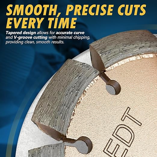 4.5" Crack Chaser Blade for Cured Concrete, Asphalt Repair or Joint Widen, 0.5" Width, 7/8"-5/8" Non-Threaded Arbor