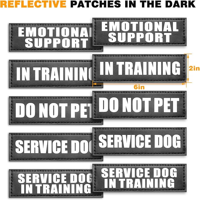 Service Dog Vest Harness for Medium Dog, Tactical Working MOLLE Vest with 10 Pet Patches, No Pull Heavy Duty Harness for Training Walking