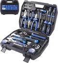 URASISTO 62 Piece Tools Set, General Household Tool Kit with Storage Toolbox, Basic Tool Set for Home, Garage, Apartment and Dorm