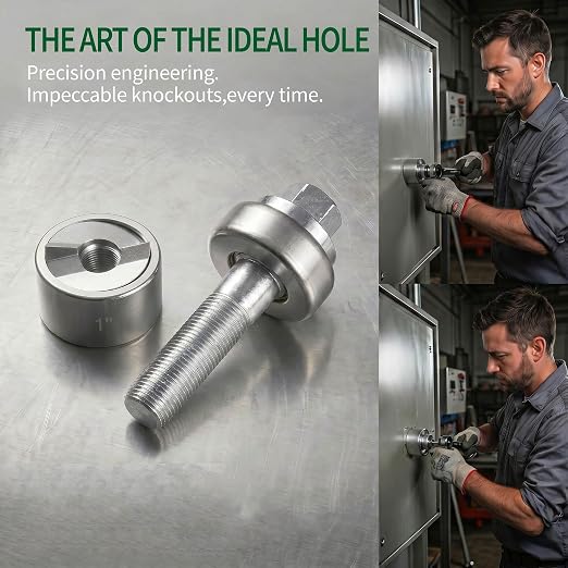 Knockout Hole Punch Driver Kit, 1" Slug-Buster Knockout Electrical Conduit Hole Cutter Set Manual KO Tool for Electrical Conduit & Panels