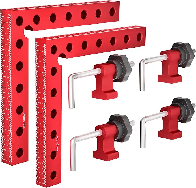 90 Degree Positioning Squares Right Angle Clamps, Clamping Squares for Woodworking Cabinet Clamp Corner Clamps Aluminum Alloy L Type Carpenter Tool for Cabinets, Picture Frame 7.1inch