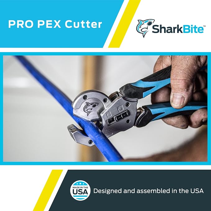 SharkBite Pro-Grade PEX Cutter, Cuts 1/4 Inch to 1 Inch CTS, 25880