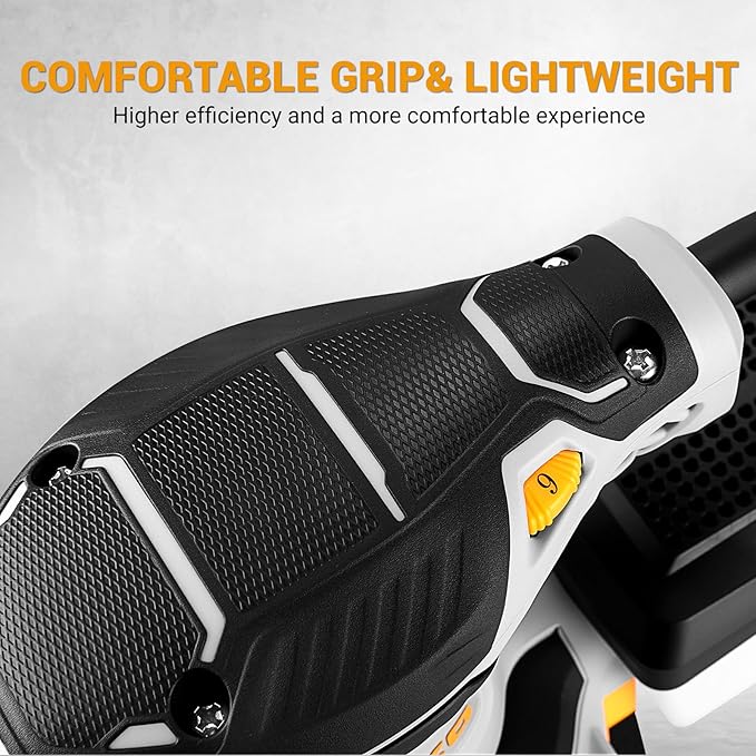 Orbital Sander Corded Hand Sander: DEKOPRO 5" Random Orbital Sander with Dust Box, 6 Various Speeds Electric Palm Sander with Dust Box, 16Pcs Sandpapers for Woodworking & Sanding-Yellow