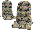LVTXIII 2 Pack Outdoor Adirondack Chair Cushions, 44x19x4 Inch Water Repellent Patio Cushions for Rocking Chairs, Thick Tufted High Back Seat Cushion Set, Paisley Bloom