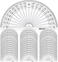 EBOOT 40 Pack Plastic Protractor, 180 Degrees Protractor for Angle Measurement Student Math, 4 Inches, Clear
