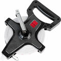 Champion Sports Open Reel Measuring Tapes – Durable Hand Crank with Metal Spike, Dual-Sided Feet & Meters, Perfect for Track & Field and Long Jump, 100 ft/30 meters