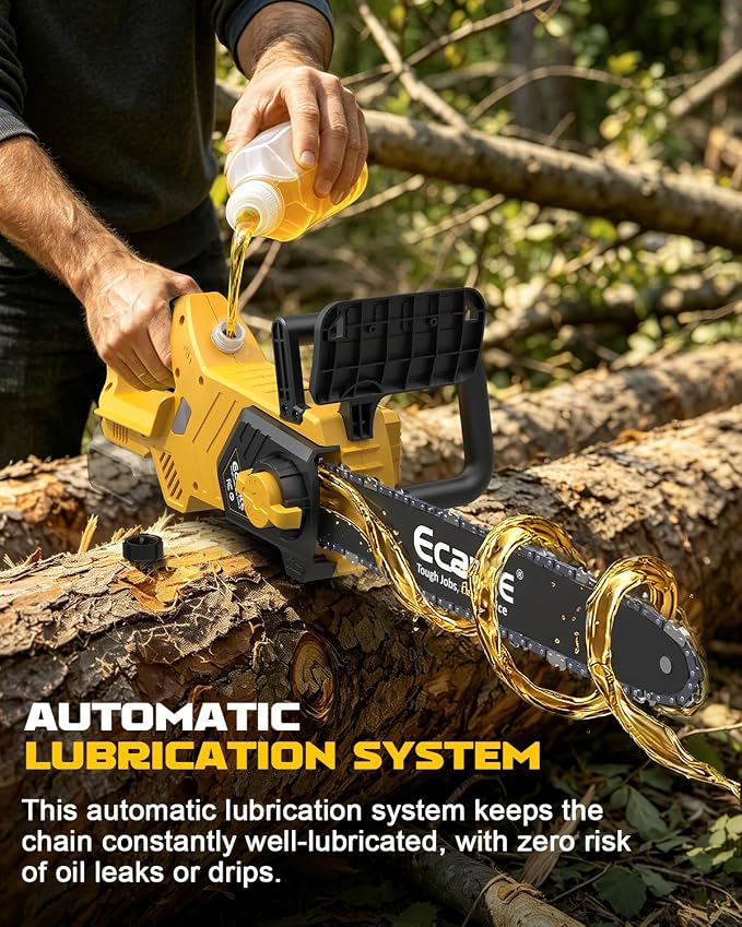 Ecarke 16-Inch Brushless Chainsaw Compatible with Dewalt 20V Cordless Chain Saw Brushless 45Ft/s Electric Hand Tree Saw for Wood/Tree Cutting and Pruning (Tool Only)